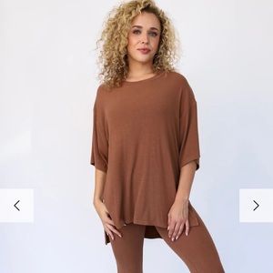 All Weekend Long Pant Set Camel